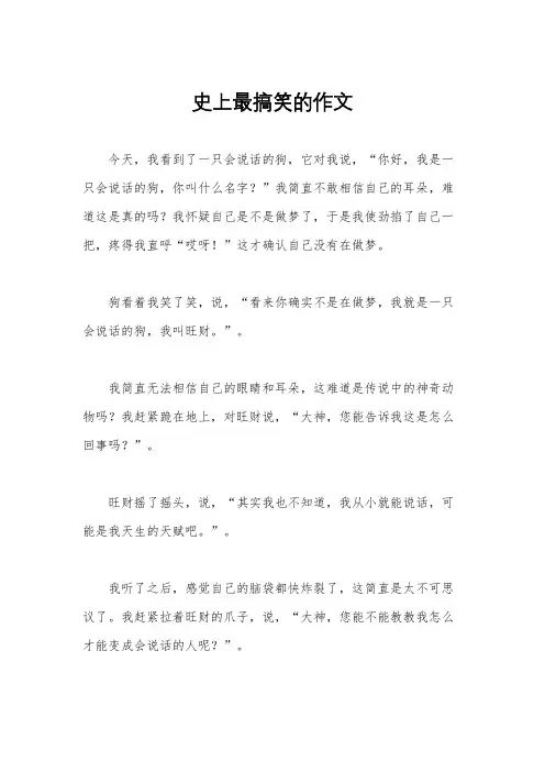 史上最搞笑的作文