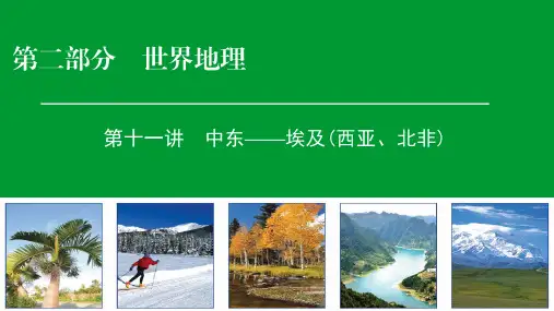 2019届高考区域地理一轮复习课件-第十一讲 中东——埃及(西亚、北非)