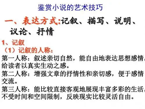 小说的艺术技巧