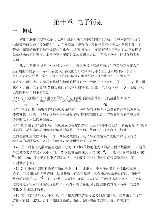 电子衍射(材料分析方法)
