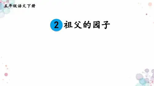部编版五年级语文下册2.祖父的园子课件(共31张PPT)