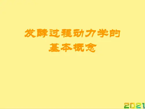 发酵过程动力学的基本概念完整PPT