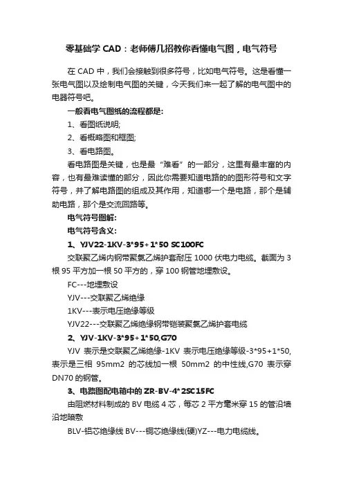 零基础学CAD：老师傅几招教你看懂电气图，电气符号