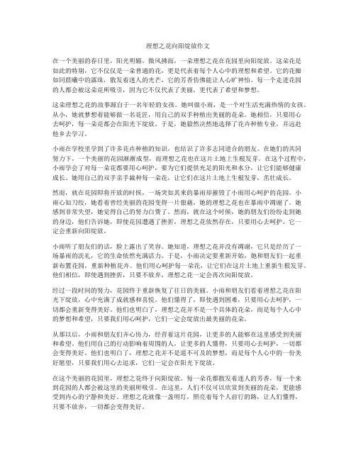 理想之花向阳绽放作文