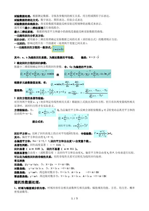 汽车试验数据分析报告