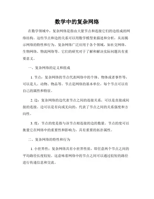 数学中的复杂网络