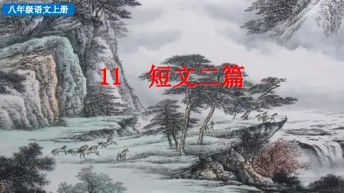 语文八年级上 11 短文二篇