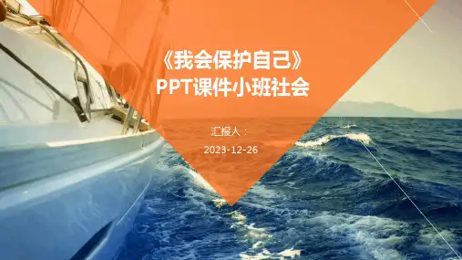 《我会保护自己》PPT课件小班社会