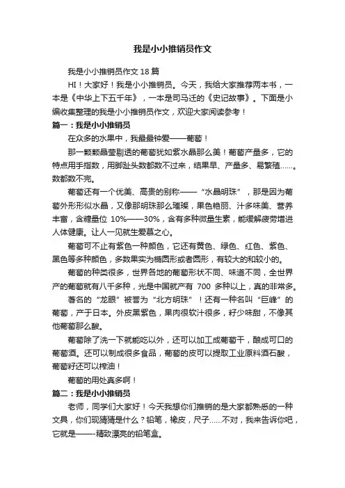 我是小小推销员作文
