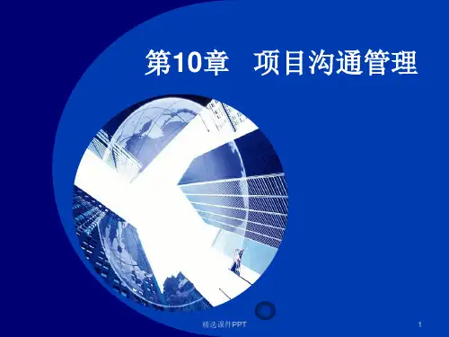 第10章 项目沟通管理ppt课件