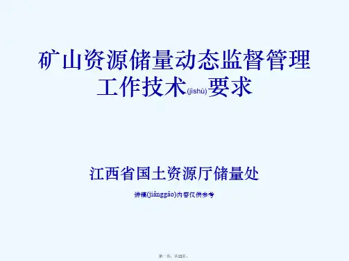 矿山资源储量动态监督管理