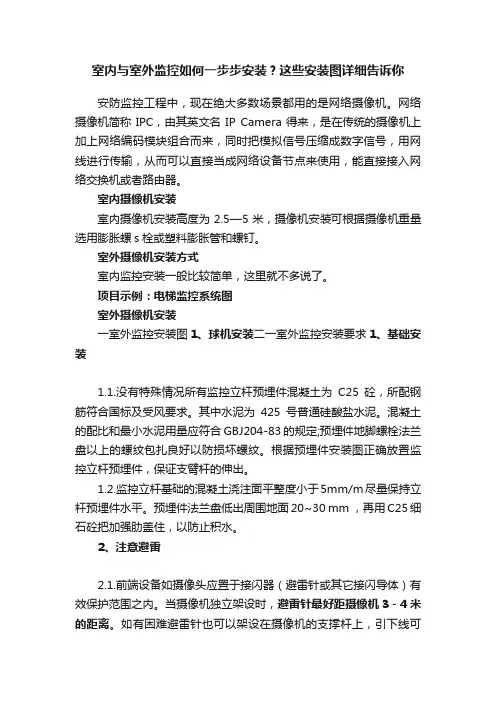 室内与室外监控如何一步步安装？这些安装图详细告诉你