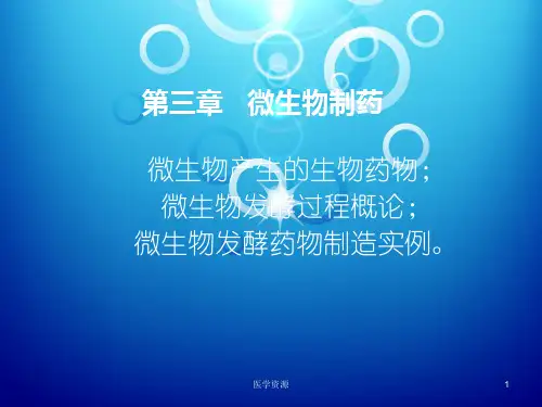 微生物制药(发酵工程技术概论)  ppt课件