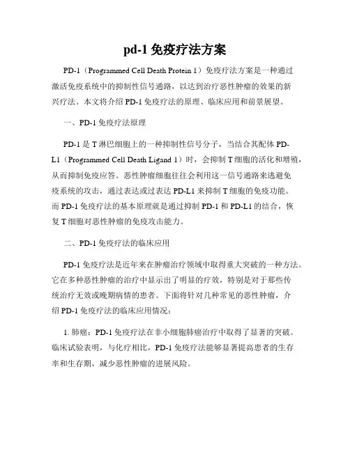 pd-1免疫疗法方案