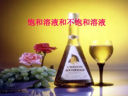 饱和溶液和不饱和溶液课件正式版