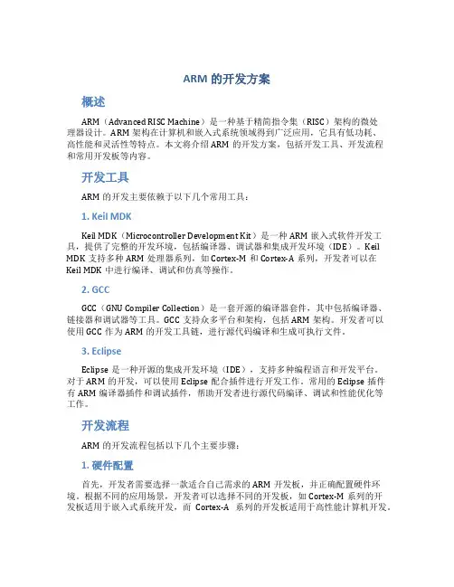 arm的开发方案