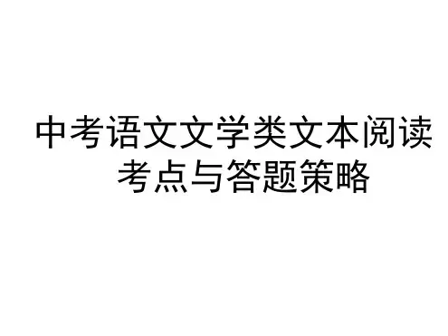 中考语文文学类文本阅读考点与答题策略课件35张
