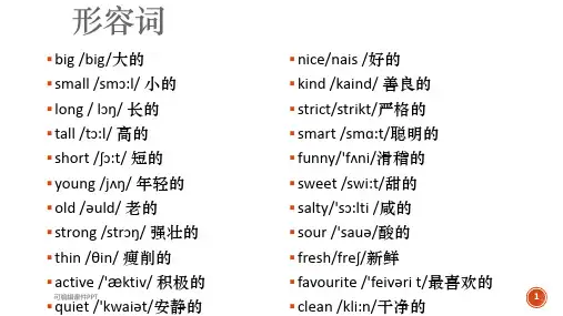 小学英语(形容词)ppt课件