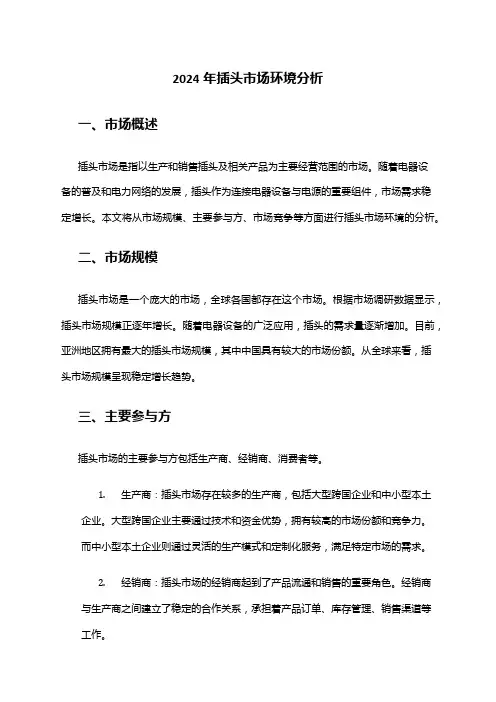 2024年插头市场环境分析