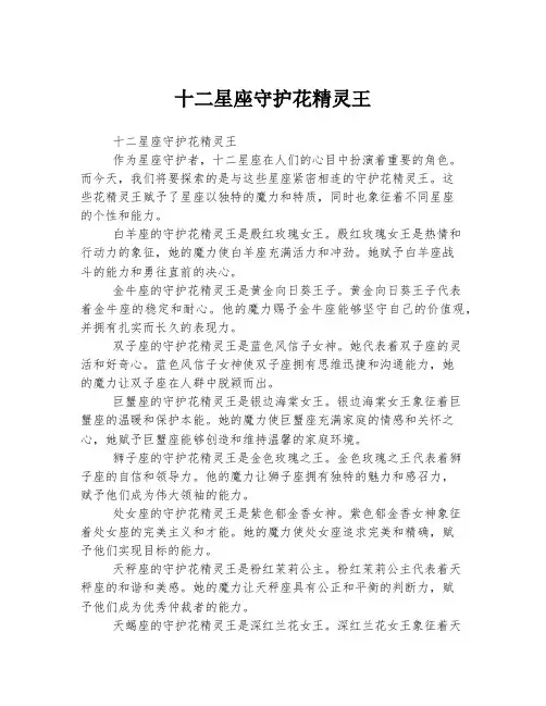 十二星座守护花精灵王