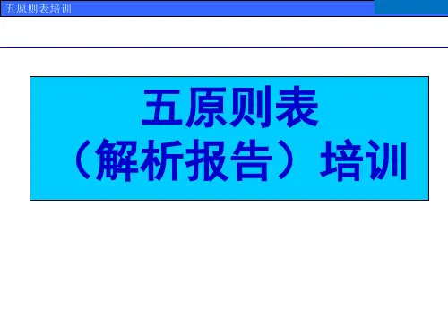 五原则表-解析报告(广本资料)