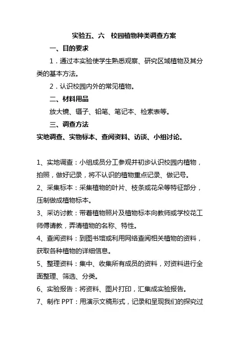 商丘师范学院百种植物 一