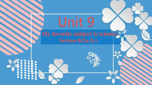 Unit9 SectionB 2a-2c 课件 2022-2023学年人教版英语七年级上册