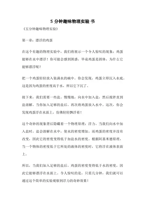 5分钟趣味物理实验 书
