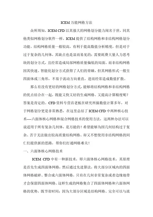 ICEM万能网格方法介绍