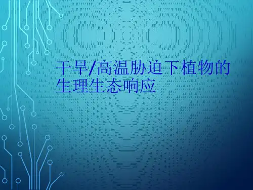 干旱、高温胁迫下植物的生理生态响应