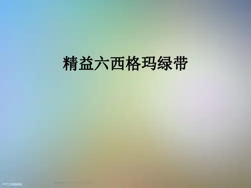精益六西格玛绿带