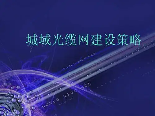 城域光缆网建设策略