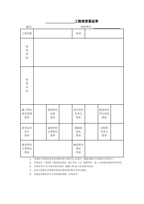 工程变更签证单[1]