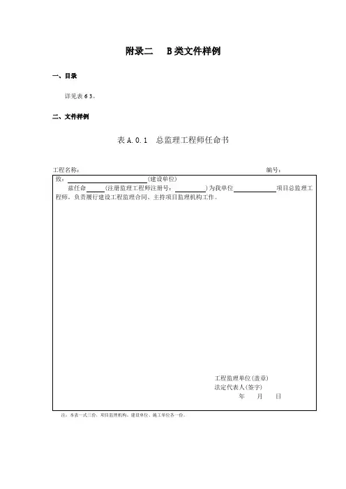 附录二 B类文件样例