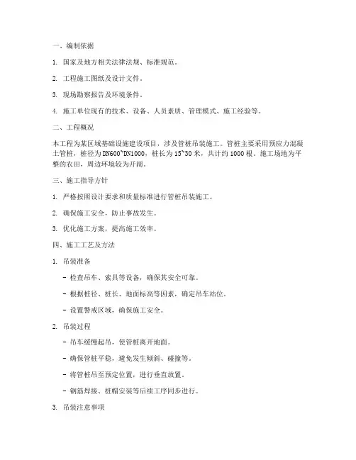 管桩吊装专项方案