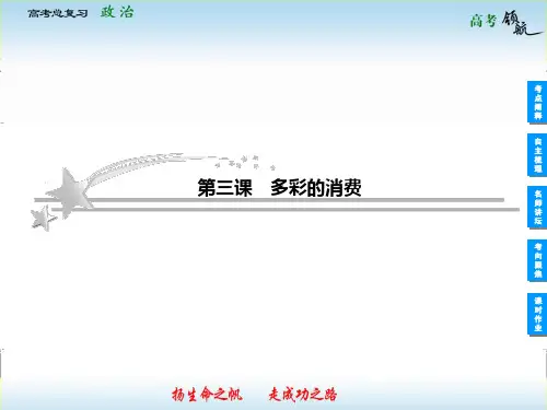 2013届高三政治一轮复习课件：第三课-多彩的消费