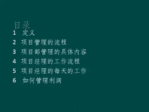 项目管理基本流程ppt课件