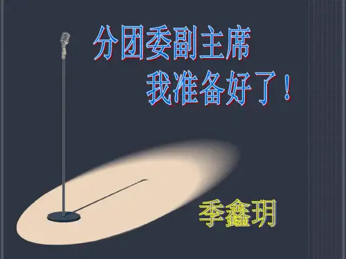 竞选分团委副主席ppt