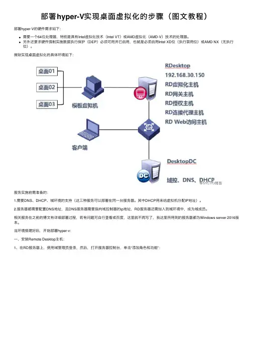 部署hyper-V实现桌面虚拟化的步骤（图文教程）