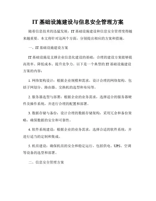 IT基础设施建设与信息安全管理方案