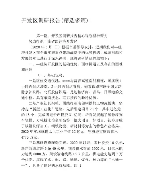 开发区调研报告(精选多篇)