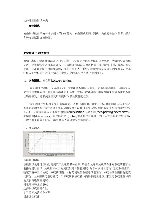 软件健壮性测试种类