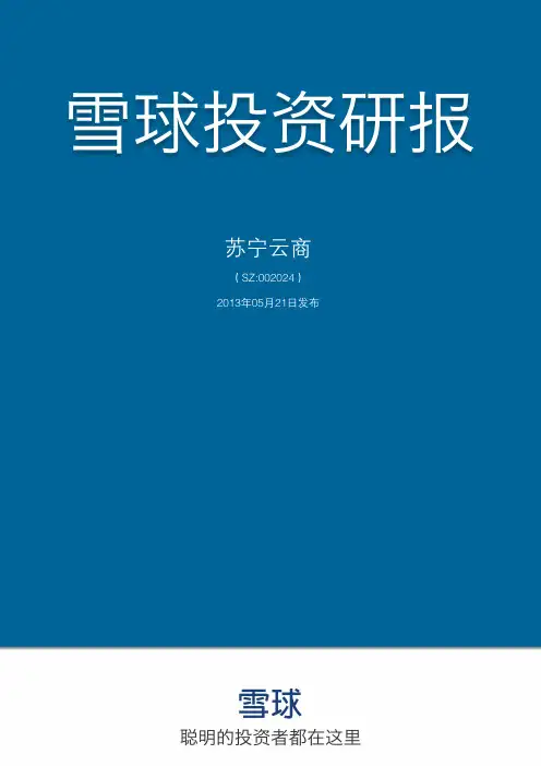 雪球苏宁云商投资研报(2013年5月版)