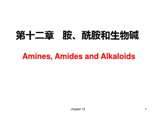 第十二章 胺、酰胺和生物碱(ok)
