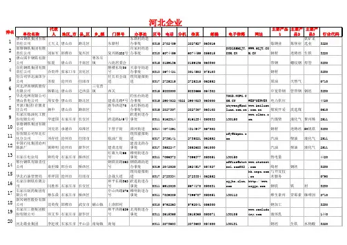 河北省百强企业名单(修改)