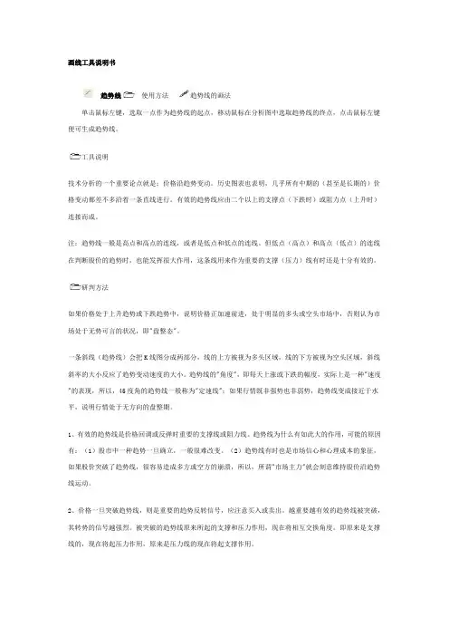 文华财经画线工具学习详解