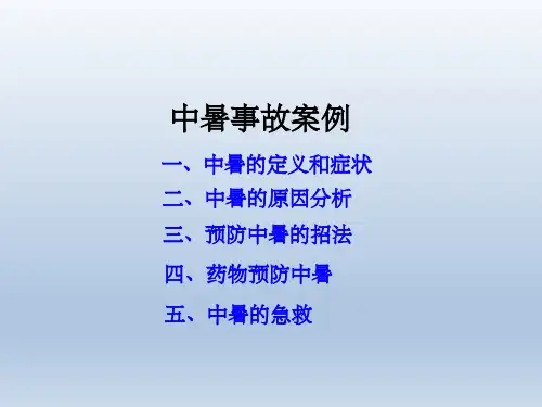中暑的预防与急救PPT课件