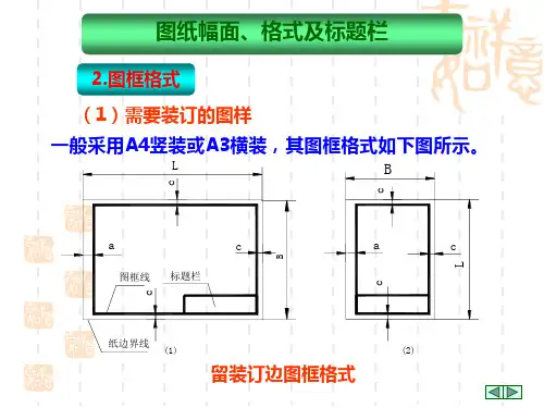 cad图纸幅面格式及标题栏.ppt