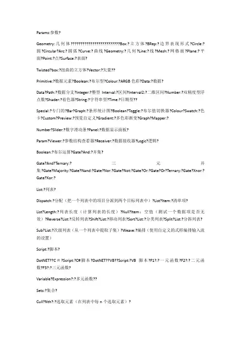 犀牛grasshopper命令大全 (2)