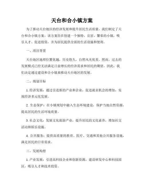 天台和合小镇方案